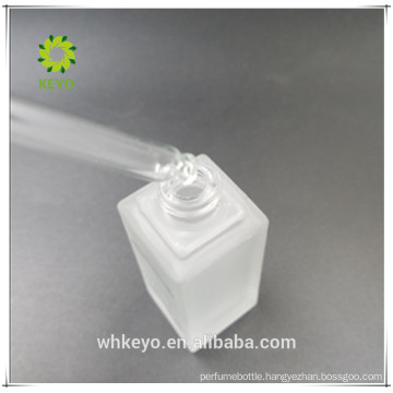 30ml glass dropper bottle frosted glass bottle wholesale square cosmetic packaging